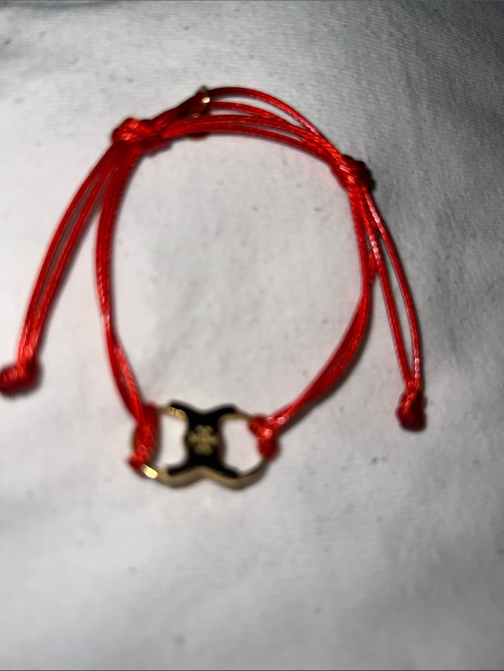Red Cord Bracelet with  Gold Accent - Women Jewelry